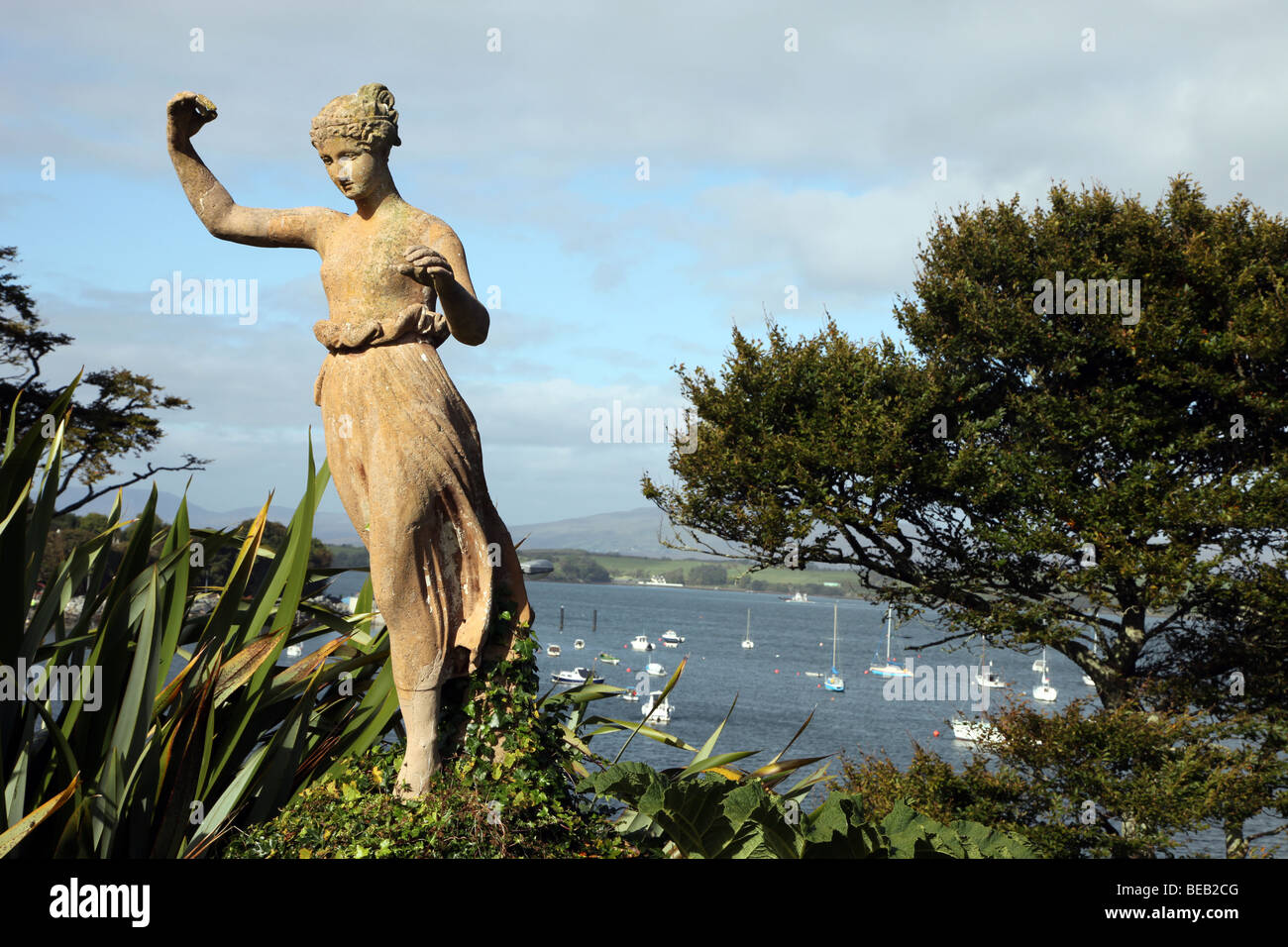 Statue nei giardini di Bantry House, Bantry Bay, West Cork, Irlanda Foto Stock