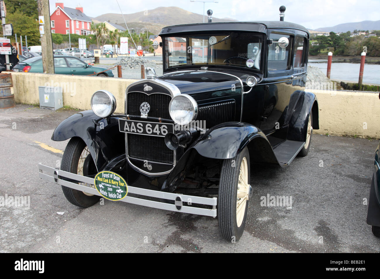 Vintage Ford, Foresta di Dean Historic Car Club, Castletownbere, Irlanda Foto Stock