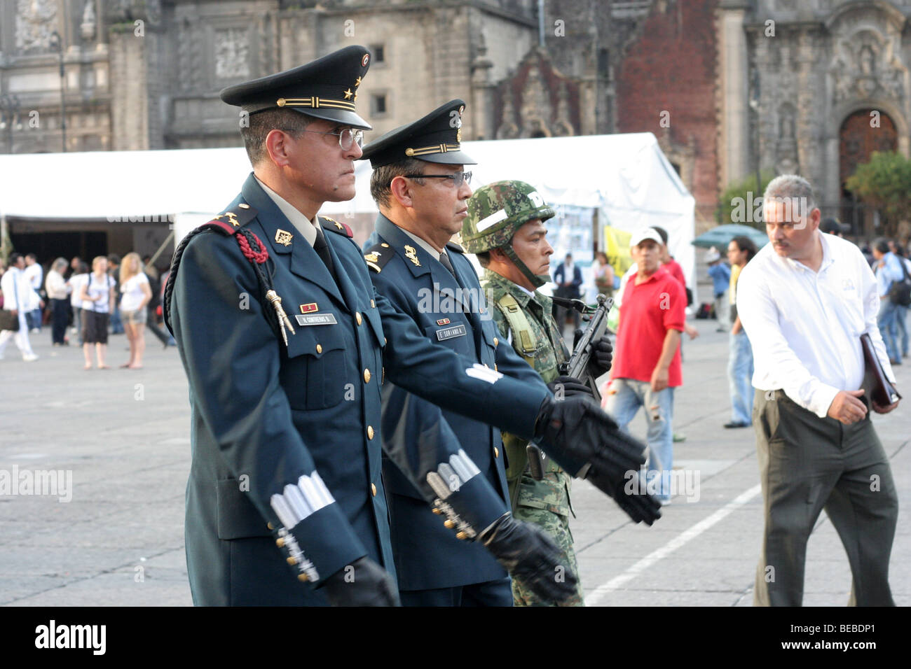 Esercito Messicano in occasione di una cerimonia. Foto Stock