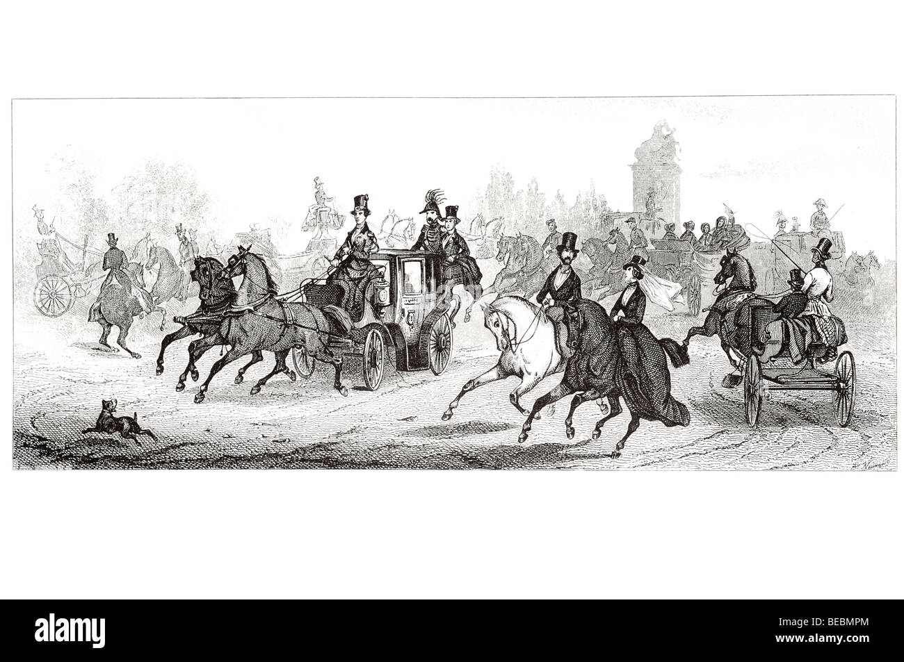 Grand promenade nell'Elysian Fields parigi Foto Stock