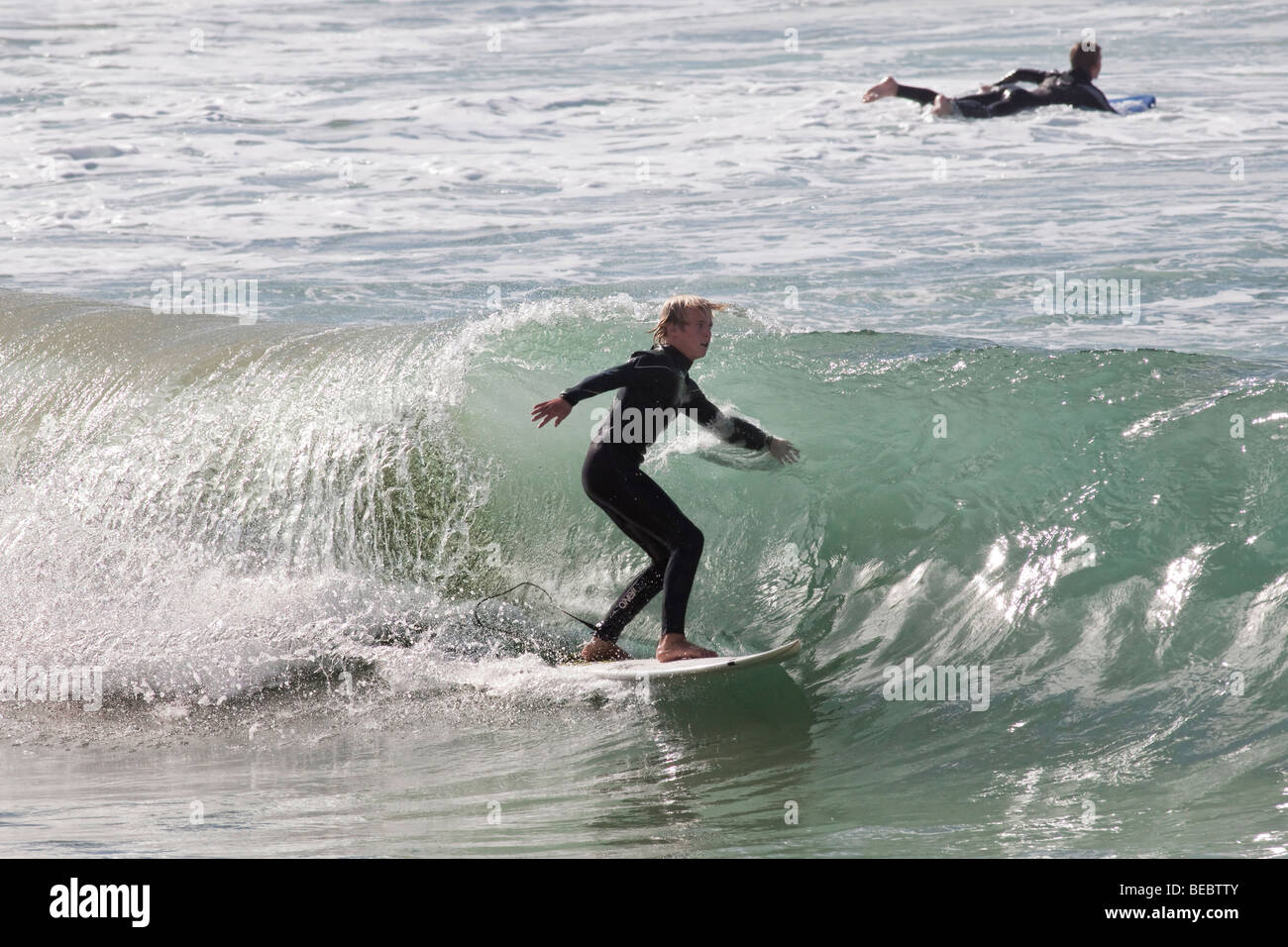 Surfer a Manly Beach a Sydney in Australia Foto Stock