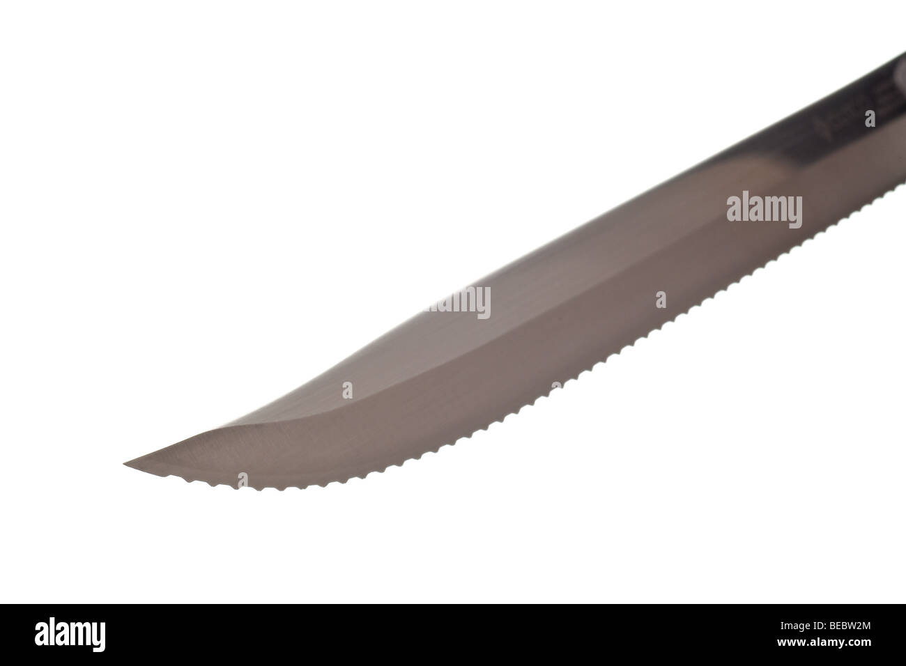 Bordo di coltello isolato su un puro sfondo bianco Foto Stock