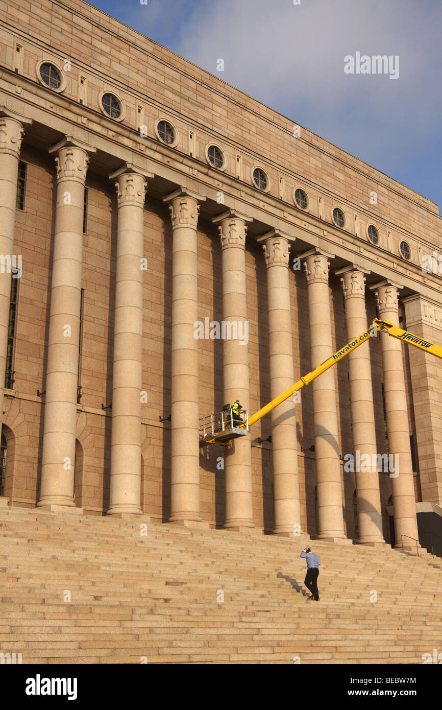 A Helsinki il palazzo del parlamento Foto Stock