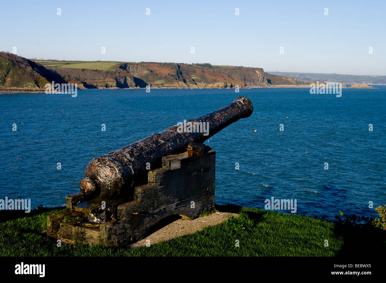 Europa, Regno Unito, Galles, Dyfed, Tenby castle 2008 Foto Stock