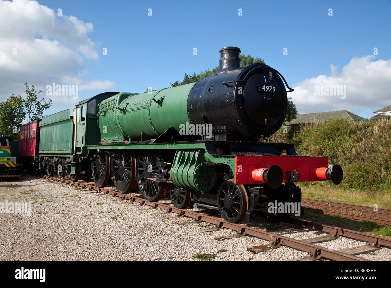 Great Western Railway 4979 'Wootton Hall' a Appleby Stazione, Cumbria, di proprietà di Furness Railway Trust Foto Stock