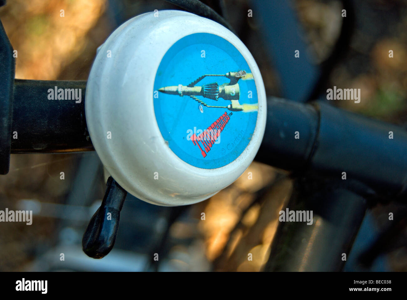 Bike campana con immagine di Thunderbird 3 dalla serie tv thunderbirds Foto Stock