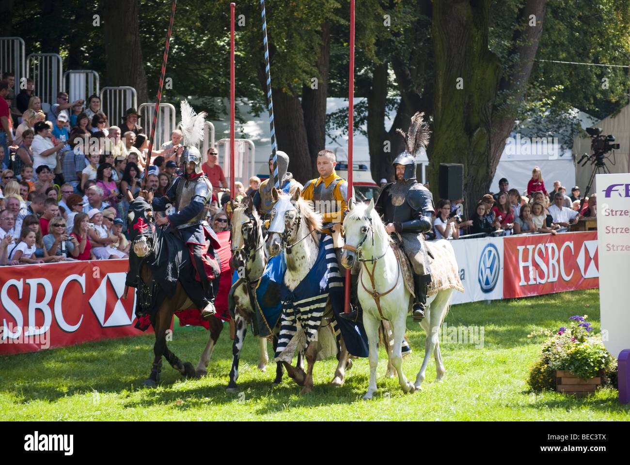 Torneo di cavalieri in strzegom presso HSBC FEI World Cup 2009 Foto Stock