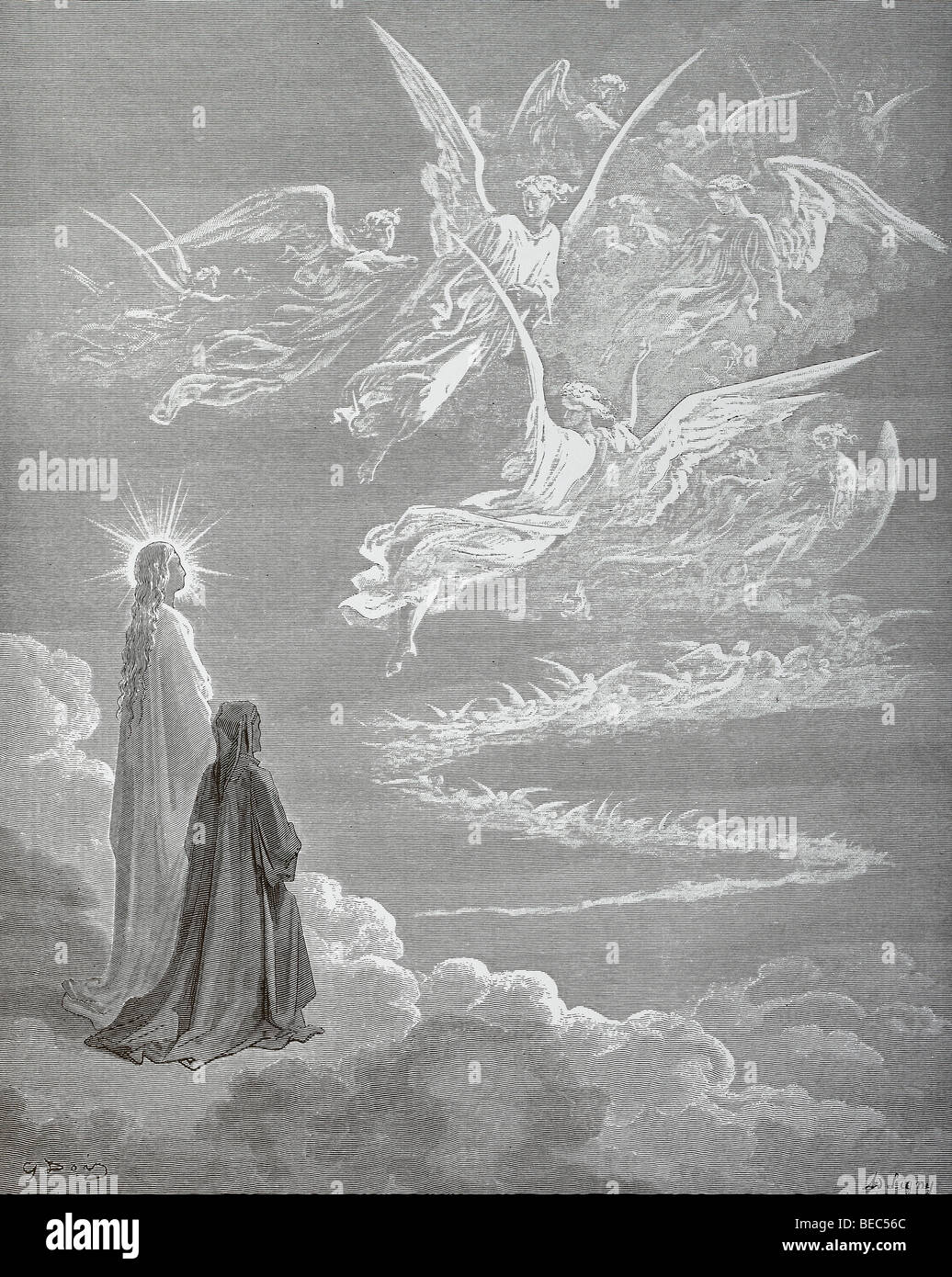 Gustave Dore illustrazione dell 'Jupiter' dalla Divina Commedia di Dante Foto Stock