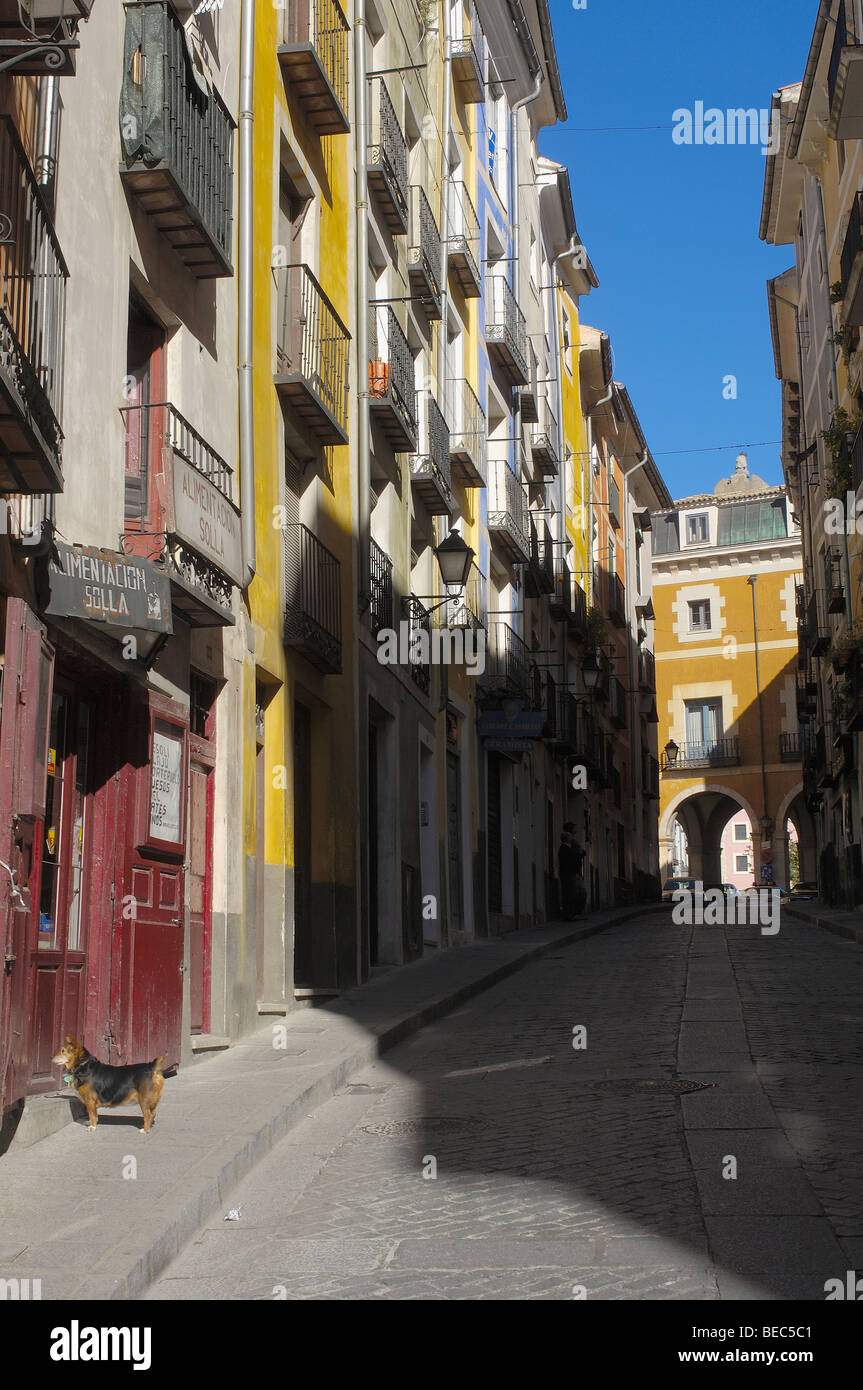 Alfonso Viii street, Cuenca. Castilla-La Mancha, in Spagna Foto Stock