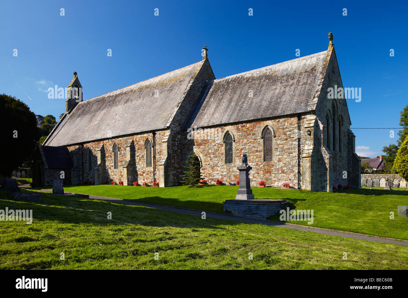 Chiesa di San Tommaso, St Dogmaels, Ceredigion, West Wales, Regno Unito Foto Stock