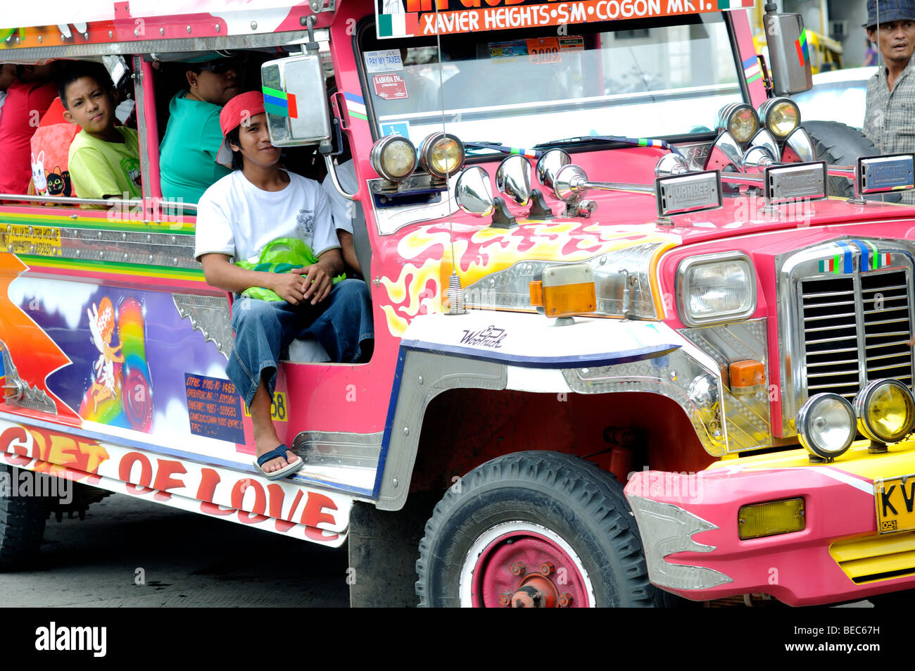 Jeepney Cagayan de oro, a Mindanao nelle Filippine Foto Stock