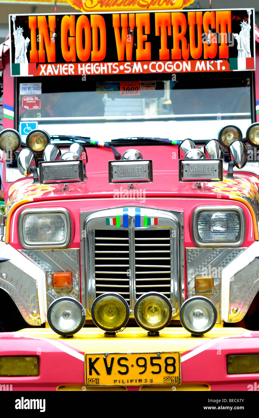 Jeepney Cagayan de oro, a Mindanao nelle Filippine Foto Stock