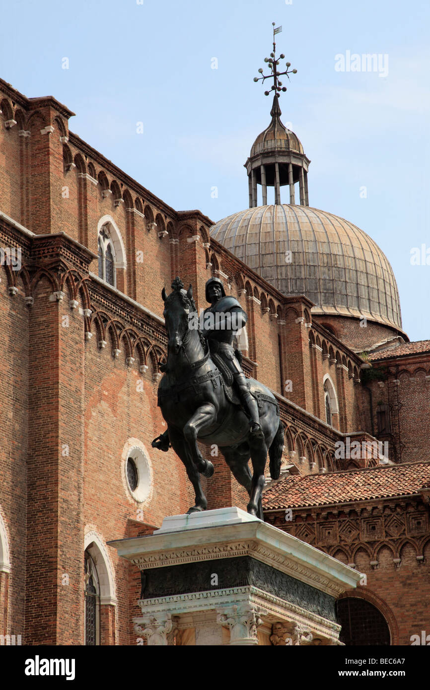 L'Italia, Venezia, monumento Colleoni, SS Giovanni e Paolo Foto Stock