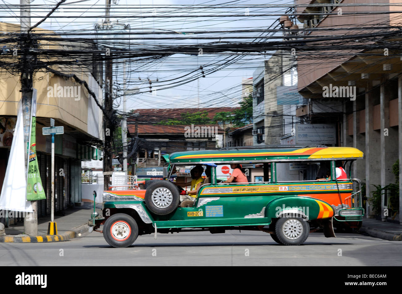 Jeepney Cagayan de oro, a Mindanao nelle Filippine Foto Stock