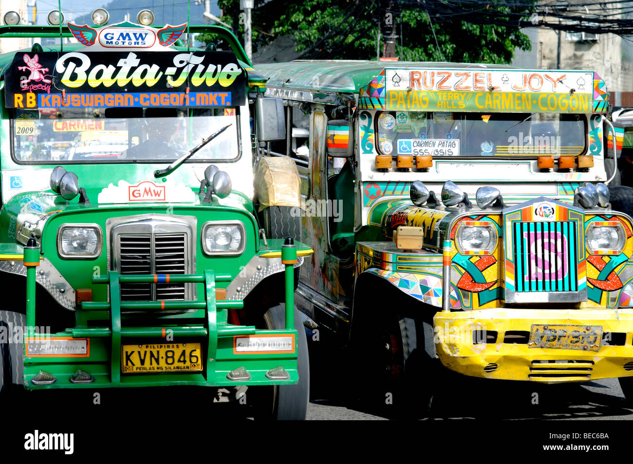 Jeepney Cagayan de oro, a Mindanao nelle Filippine Foto Stock