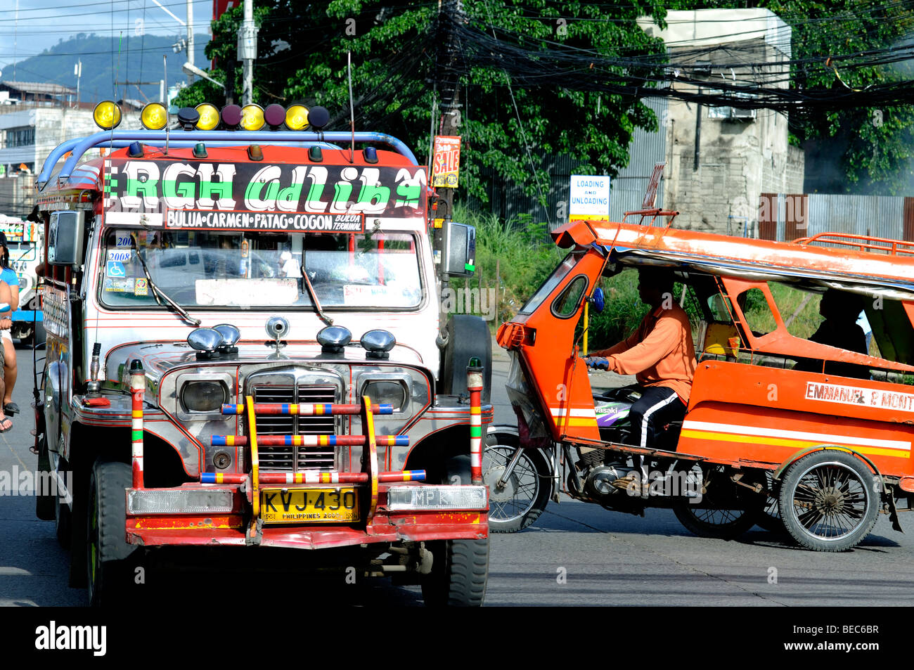 Jeepney Cagayan de oro, a Mindanao nelle Filippine Foto Stock