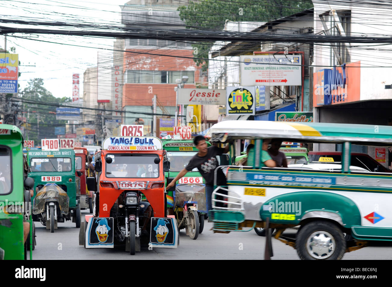Jeepney Cagayan de oro, a Mindanao nelle Filippine Foto Stock