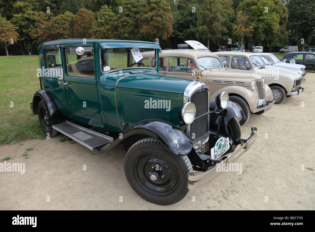 Vintage car show, Villers Cotterets,Francia Foto Stock