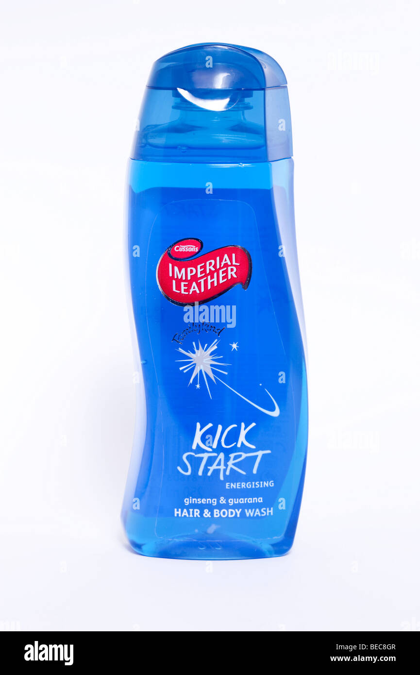 Una bottiglia di Cussons pelle imperiale Hair & Body Wash gel doccia su sfondo bianco Foto Stock