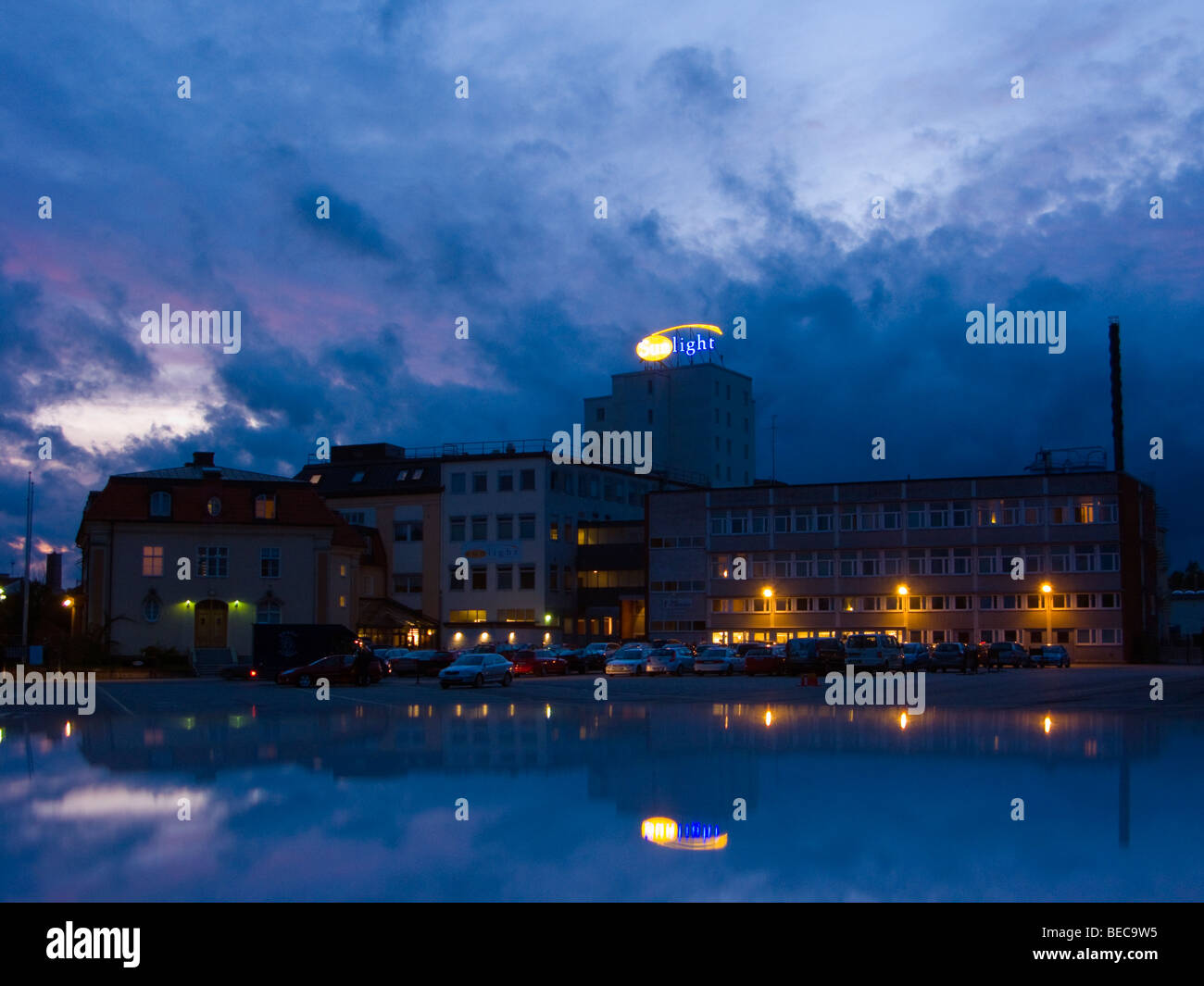 La luce del sole Casa. Usato per essere una fabbrica di sapone, oggigiorno è usato come un hotel, spa, palestra, centro conferenze, go-kart e altro ancora. Foto Stock
