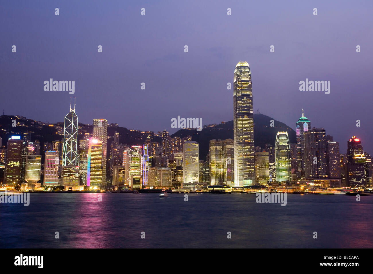 Tsim Sha Tsui Promenade, Isola di Hong Kong, Hong Kong, Cina, Asia Foto Stock