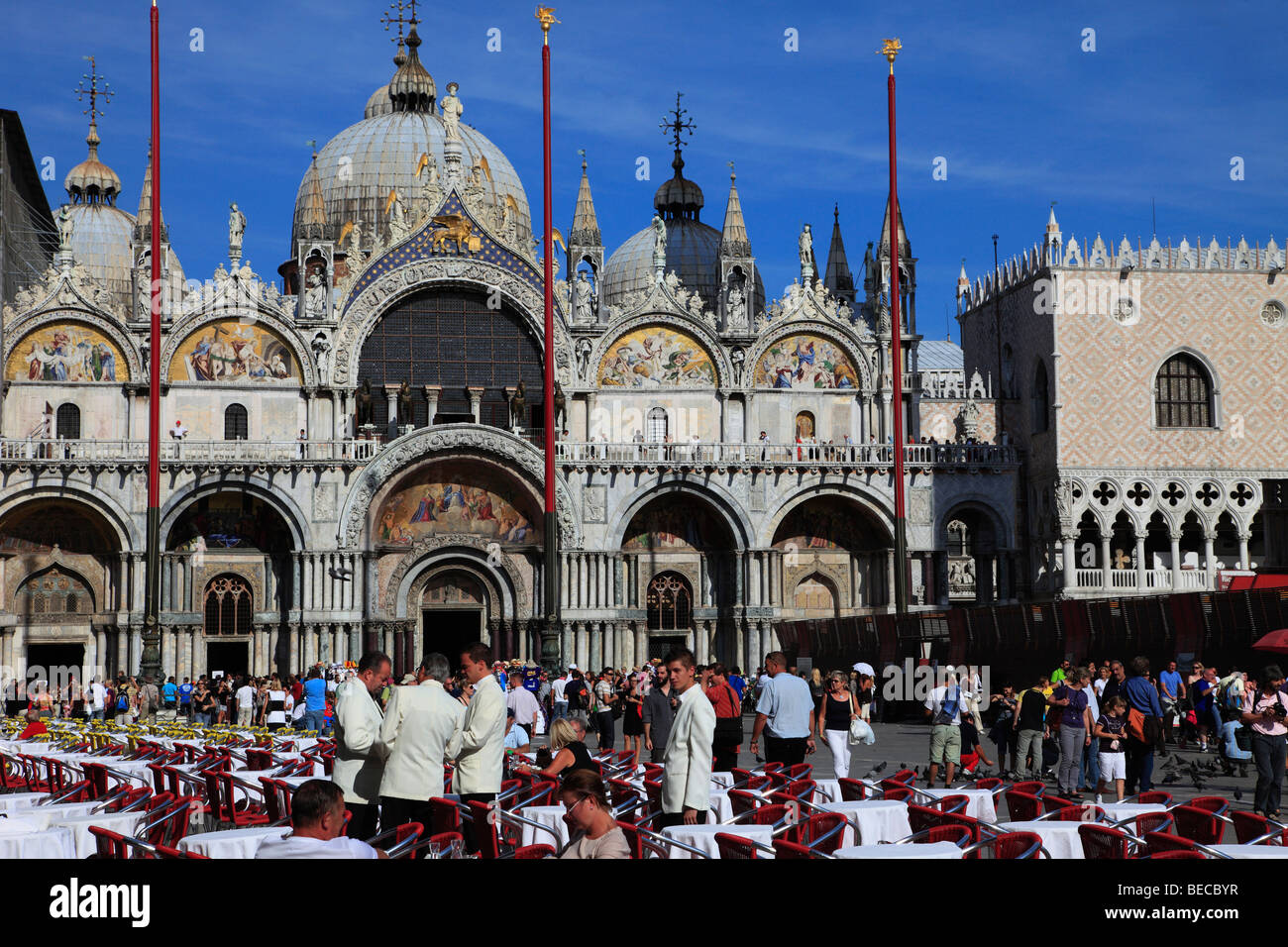 L'Italia, Venezia, Piazza San Marco la Basilica di San Marco, Piazza Foto Stock