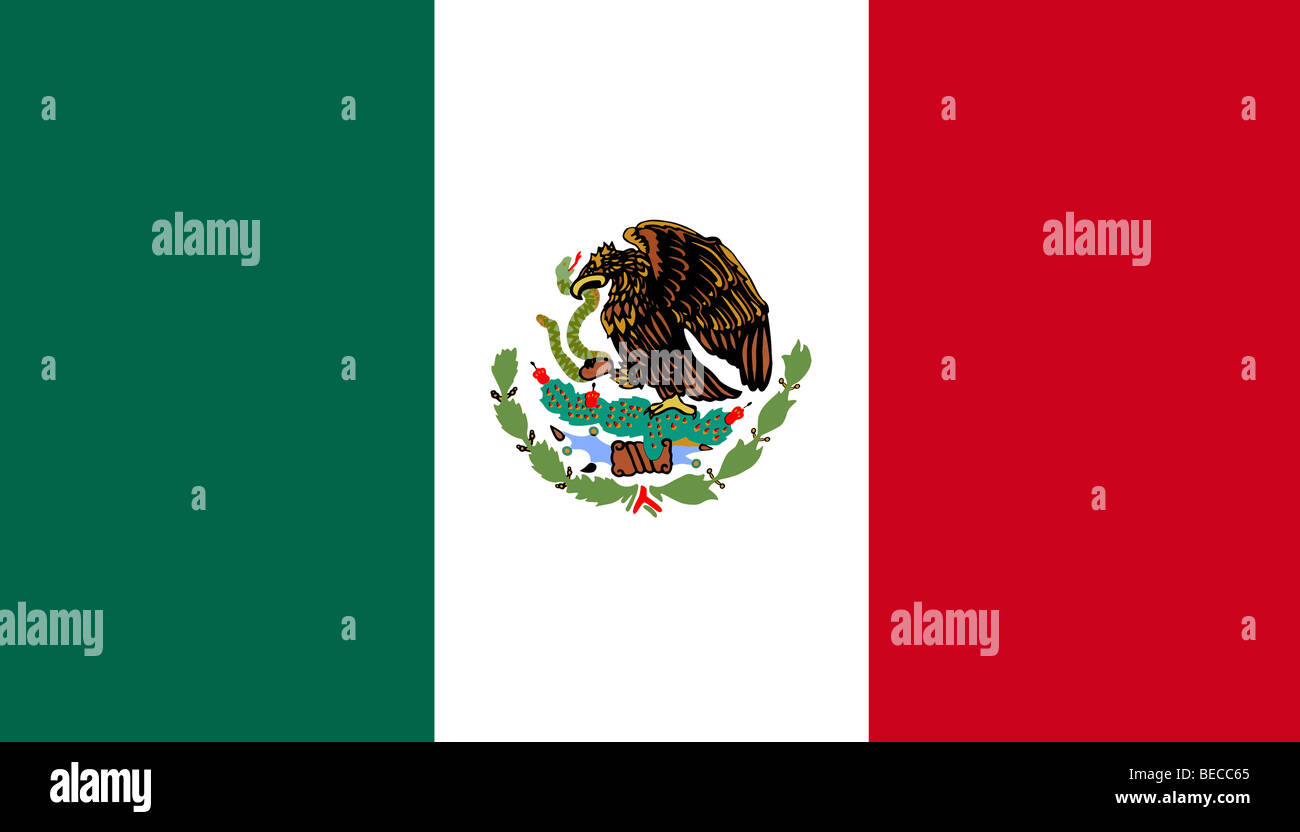 Bandiera del Messico Foto Stock