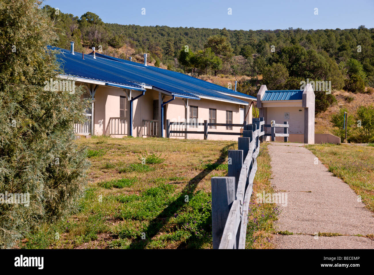 Red River State Allevamento di Trote vicino al Red River, Nuovo Messico. Foto Stock
