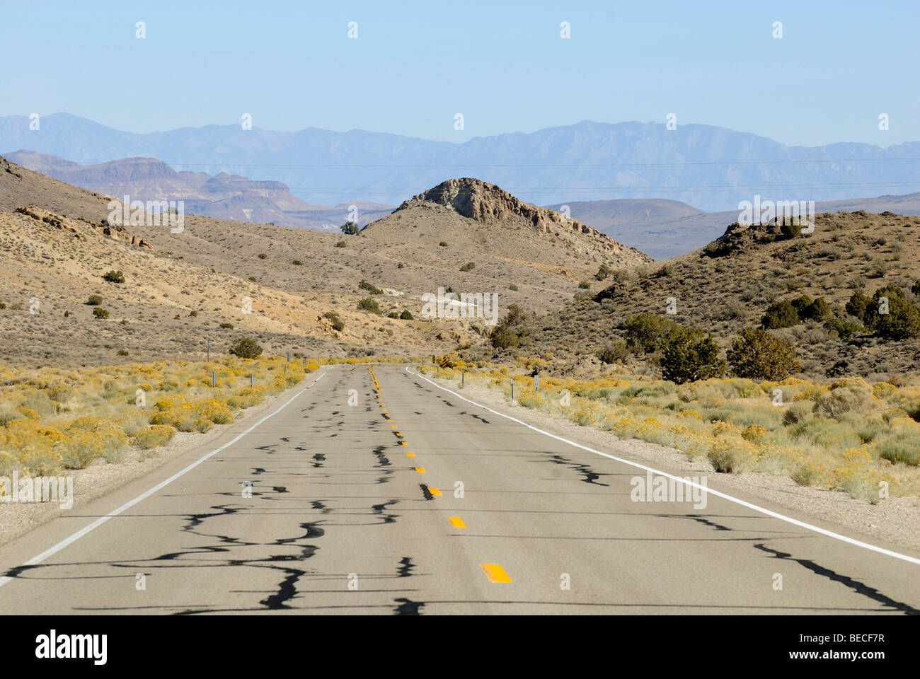 Autostrada 6 east, Grande Bacino, Nevada, STATI UNITI D'AMERICA Foto Stock
