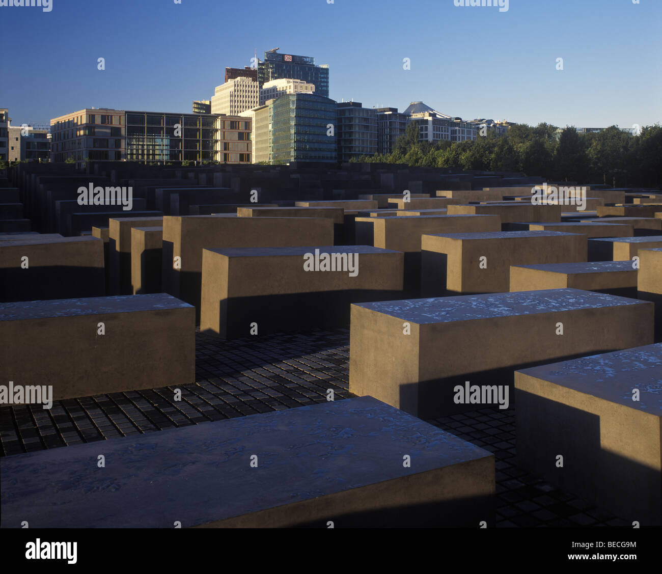 Memoriale al assassinato ebrei d'Europa, il Memoriale dell'Olocausto, Berlino, Germania, Europa Foto Stock