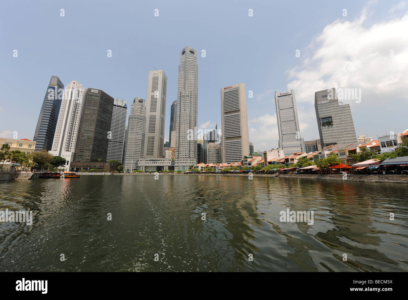 Lo skyline della citta', Singapore Foto Stock