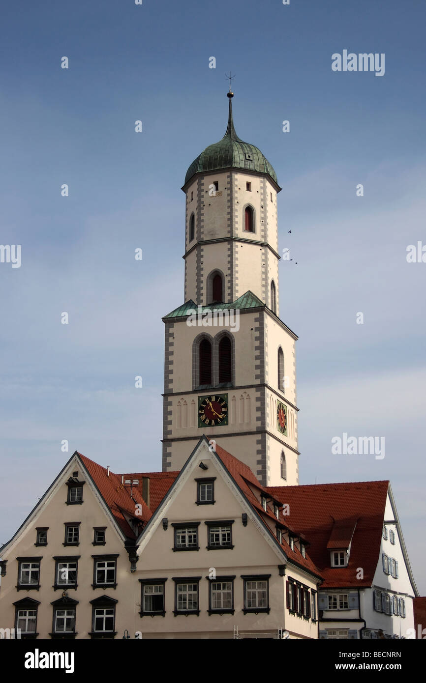 St. Martins chiesa, Biberach an der Riss, Alta Svevia, Baden-Wuerttemberg, Germania, Europa Foto Stock