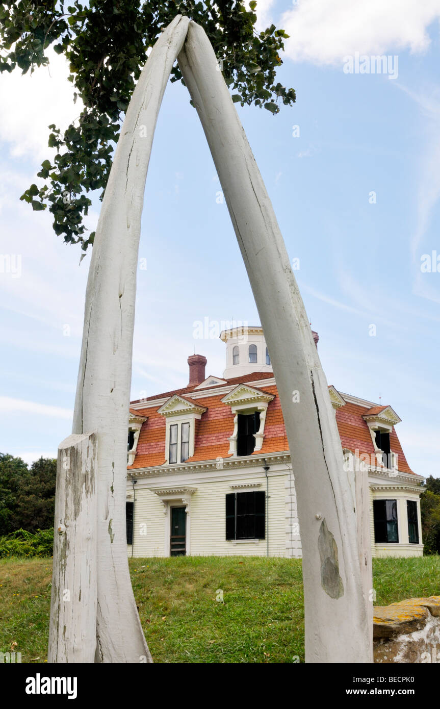 Caccia alle balene capitano Edward Penniman storico di stile Secondo Impero home situato in Cape Cod National Seashore Eastham. Foto Stock
