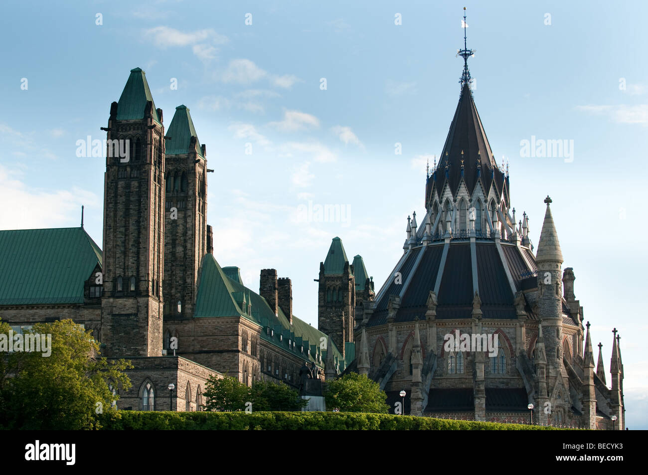 Canada il parlamento della libreria di collina in Ottawa, Ontario. Foto Stock