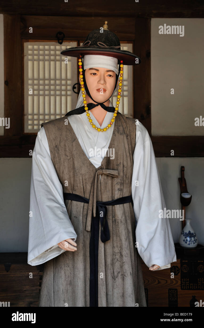 Il coreano antico ufficiale militare Foto Stock