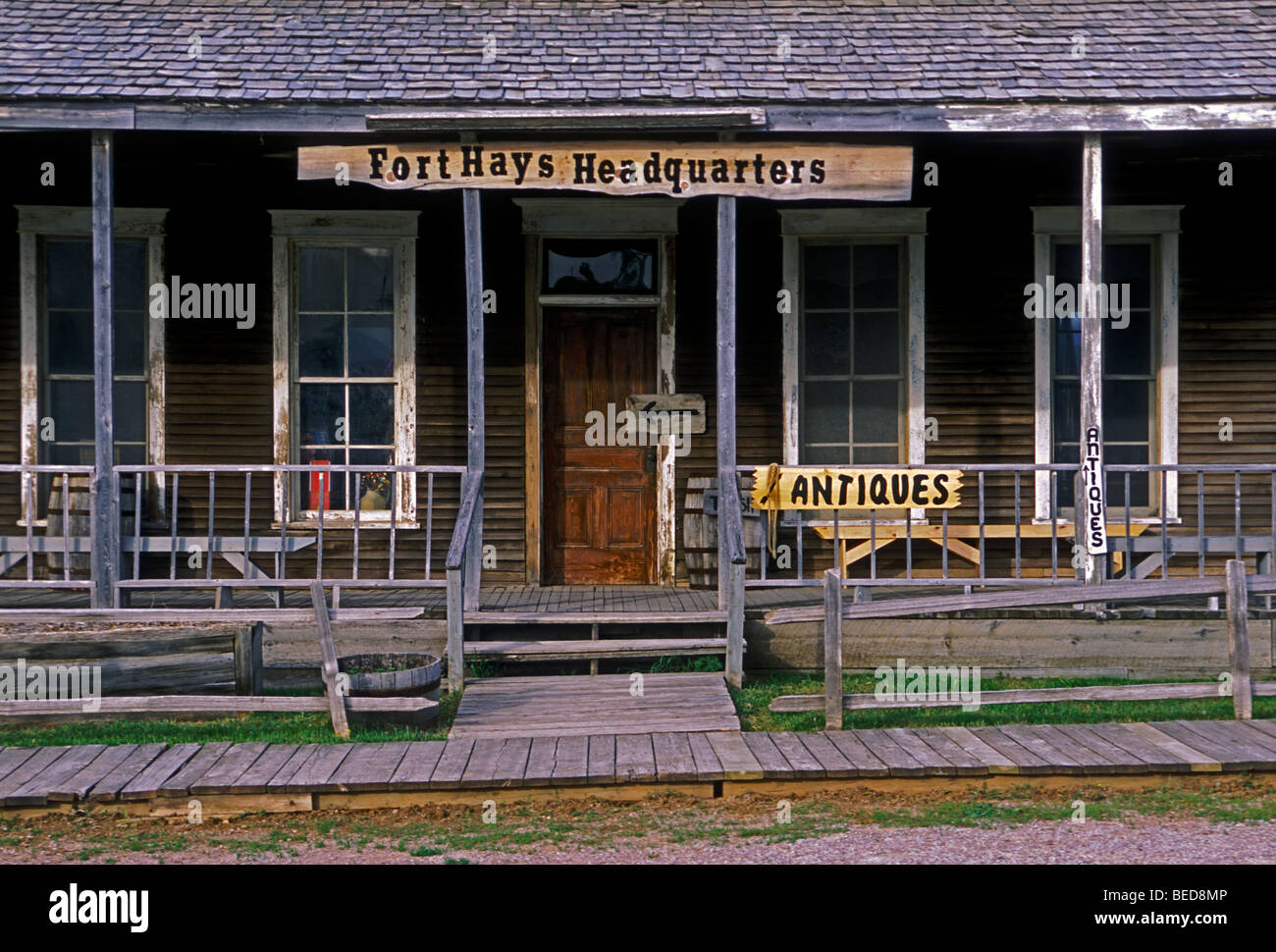 Fort Hays sede, set cinematografico per Balla coi lupi vicino a Rapid City, Black Hills, Dakota del Sud Foto Stock