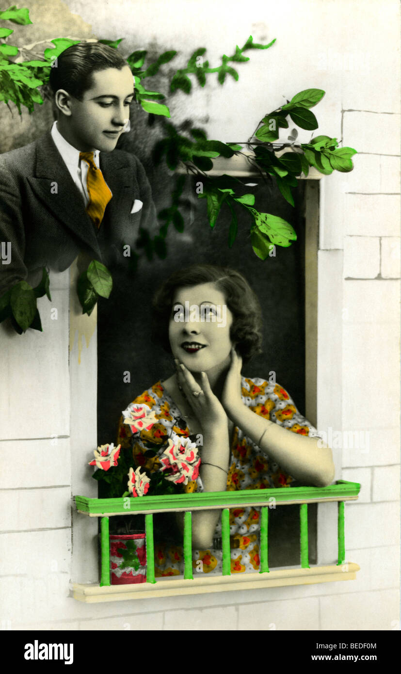 Fotografia storica, flirt, intorno al 1930 Foto Stock