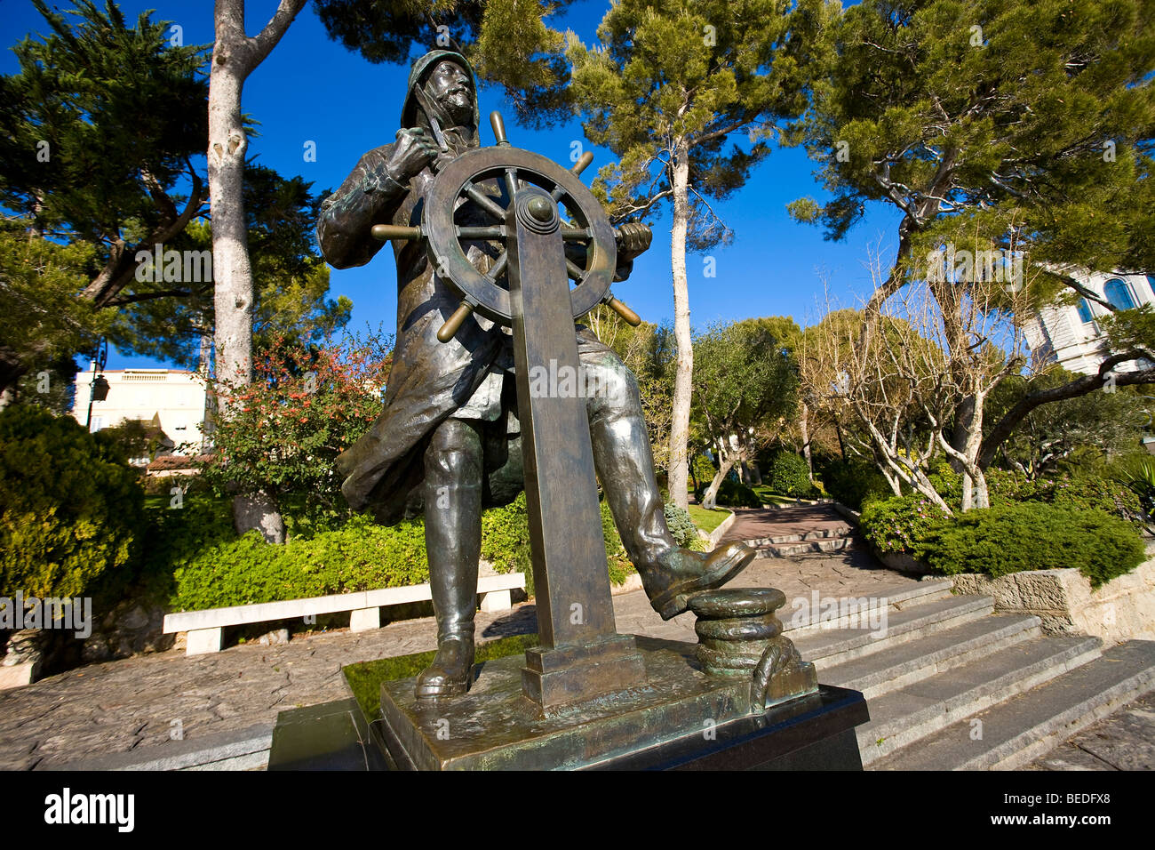 Statua DEL PRINCIPE ALBERT 1, MONACO Foto Stock