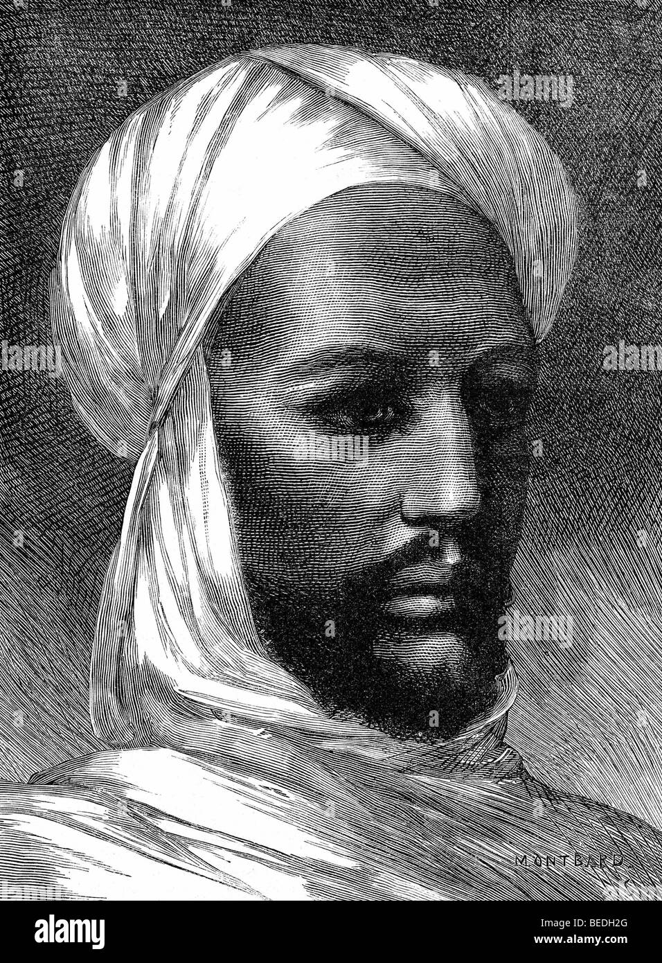 Ritratto del Mahdi a Khartoum, Sudan Foto Stock