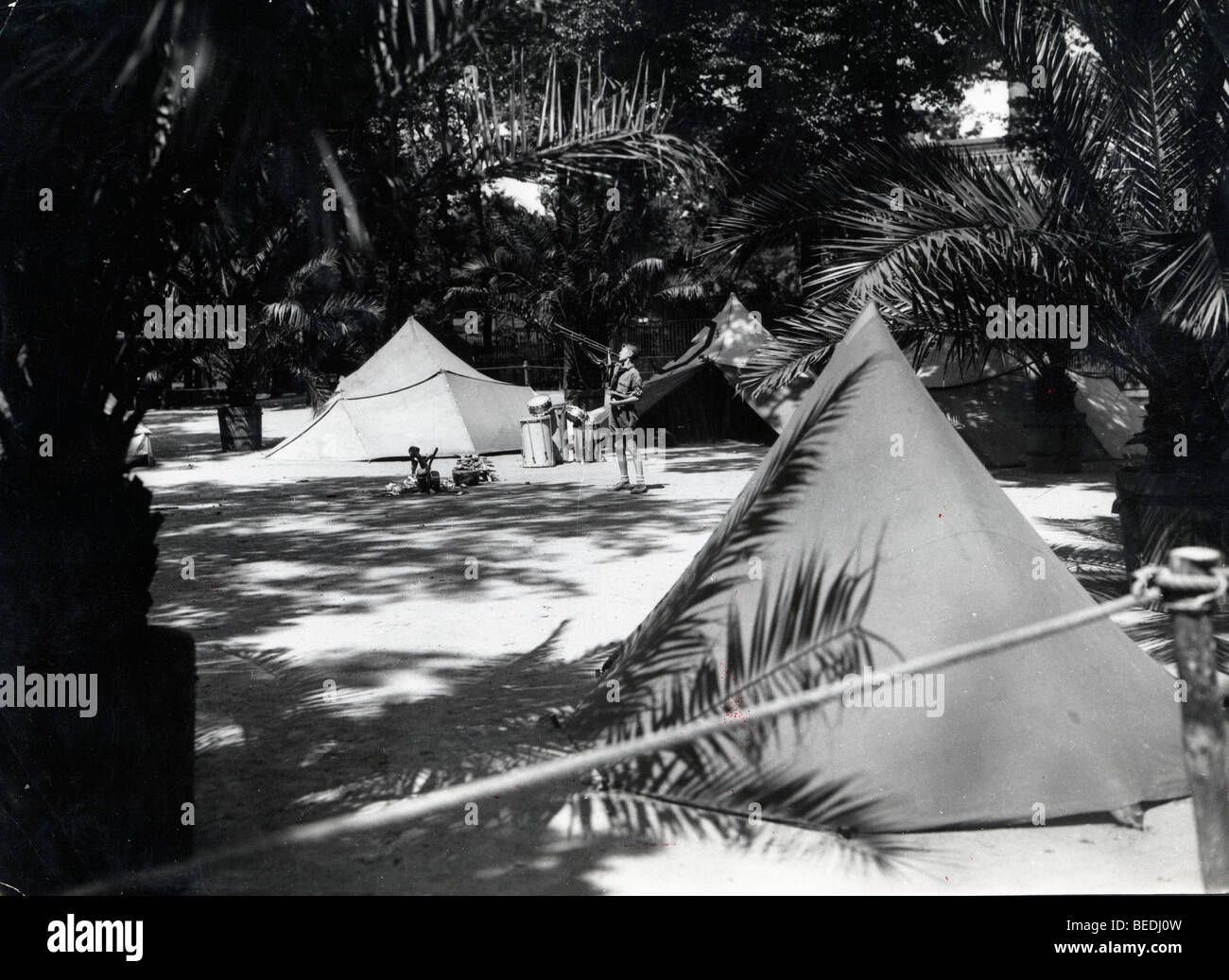 Campo in tenda della Gioventù Hitleriana Foto Stock