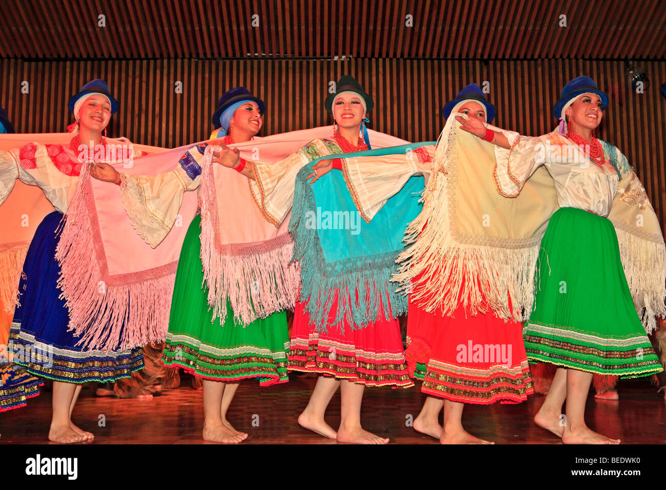 Ecuadoriano Folklore Ballet, balletto Folclorico Nacional, Quito Ecuador Foto Stock