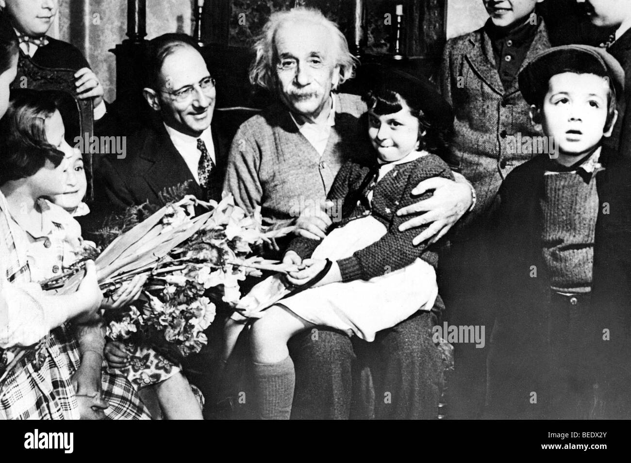 5528804 (900324) Professor Albert Einstein , amerikanischer Physiker deutscher Herkunft (14.03.1879 - 18.04.1955) mit Vistoria Foto Stock