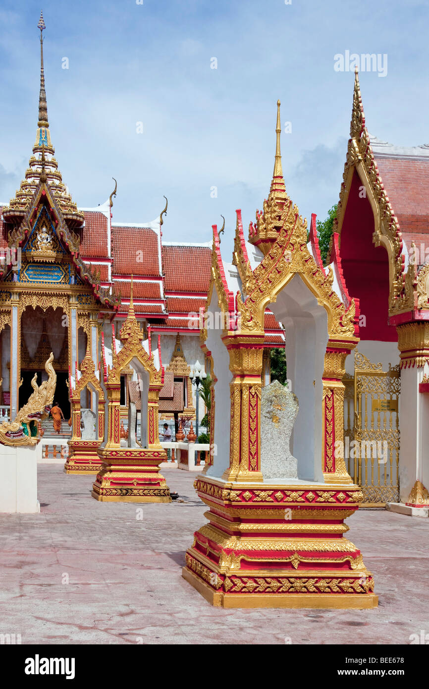 Wat Chalong tempio Isola di Phuket Thailandia del sud sud-est asiatico Foto Stock