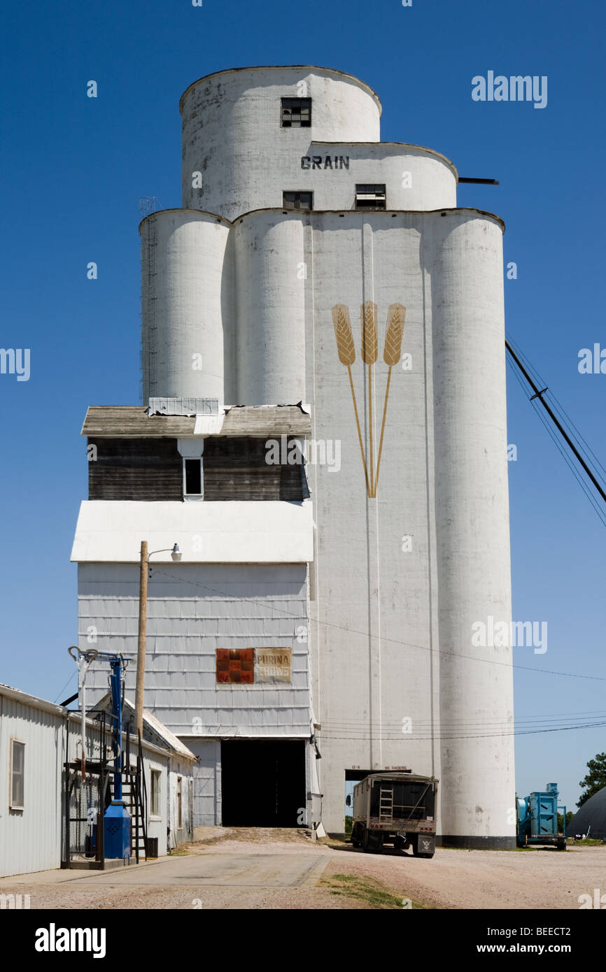 Enorme silos, Merriman, Nebraska Foto Stock