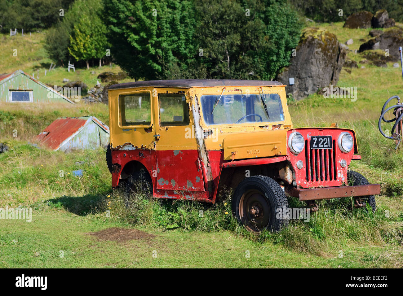Jeep Willys, Islanda Foto Stock