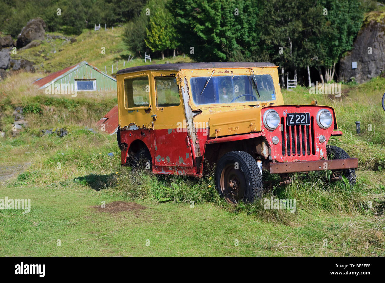 Jeep Willys, Islanda Foto Stock
