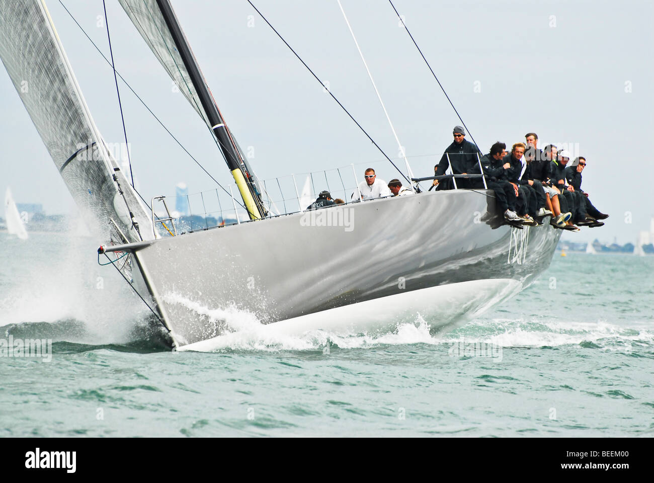 Classe Zero racing yacht 'RAN' a Cowes Week 2009, Isola di Wight, England, Regno Unito Foto Stock