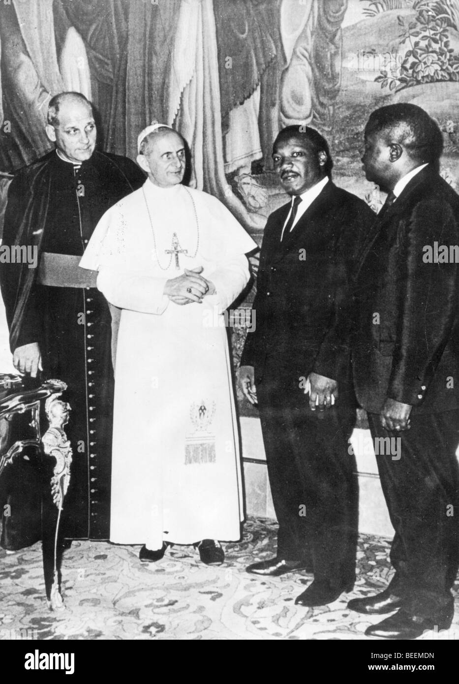 5523062 (9003107) Martin Luther King , amerikanischer B rgerrechtler und Theologe , Friedensnobelpreistr‰ger , bei Papst Paul Foto Stock