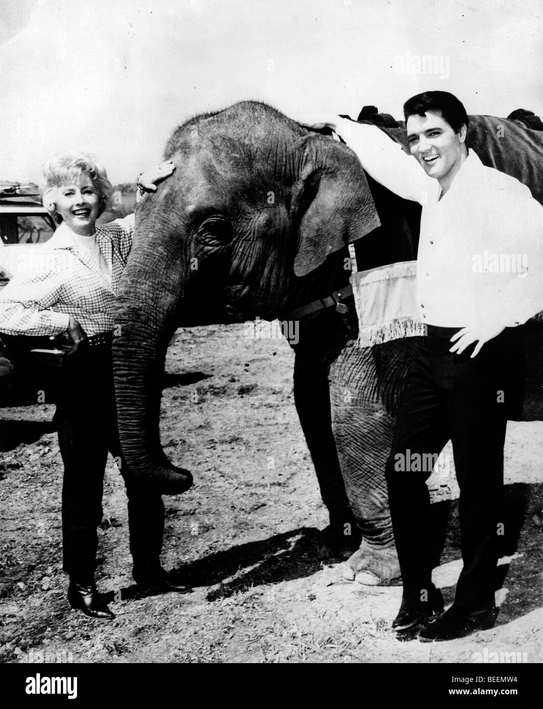 Elvis Presley e Barbara Stanwyck nel film 'Roustabout' Foto Stock