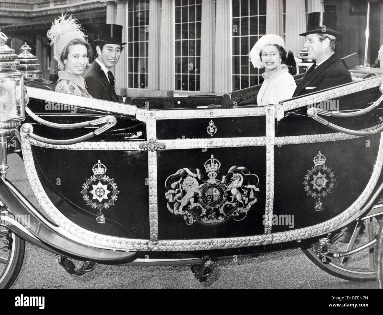 Elisabetta II e del Principe Filippo celebrare anniversario Foto Stock